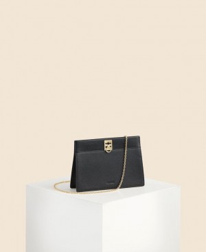 Black Women's Cafuné Stance Chain Crossbody Bags | TTD2368TG