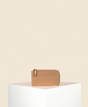 Brown Women's Cafuné C-Lock L-Zip Cardholders | CQL9995RM