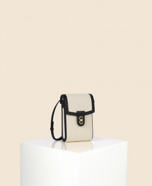 White Black Women's Cafuné Trunk Box Crossbody Bags | HRW6137FA