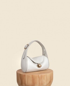 White Women's Cafuné Drop Duffel Shoulder Bags | PUG475XE