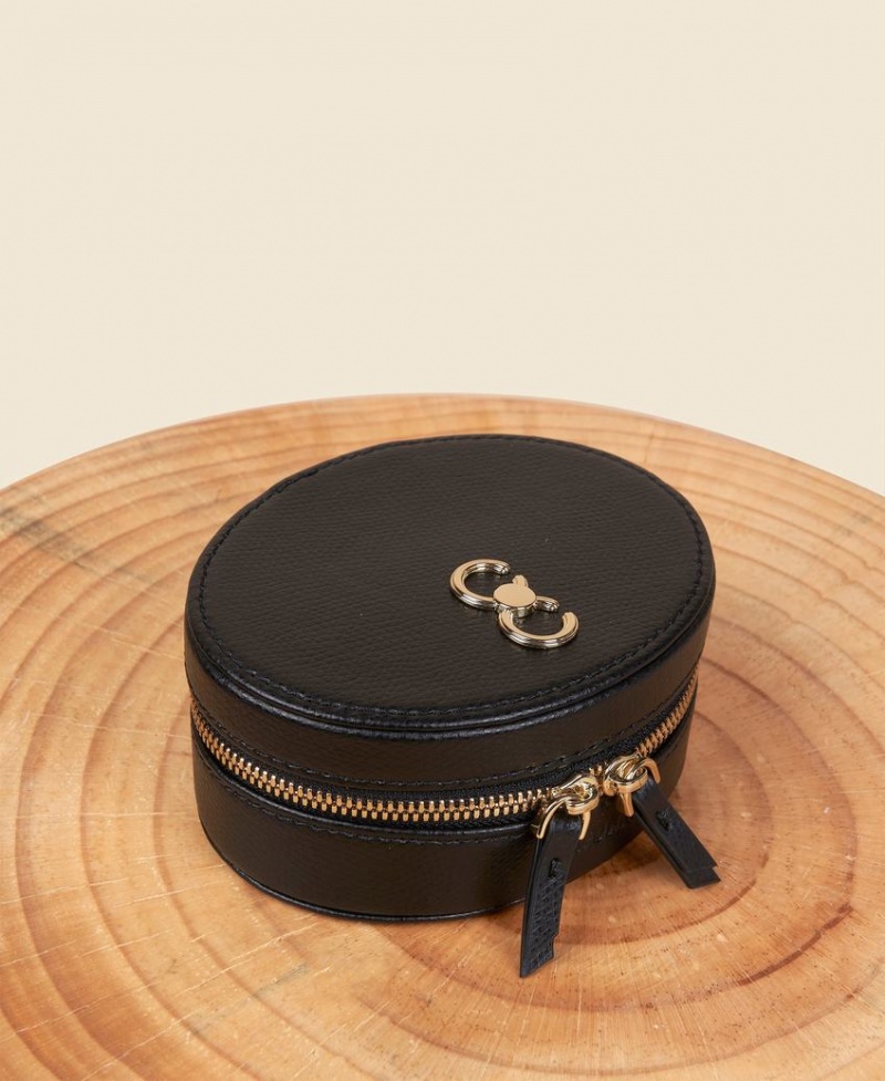 Black Women's Cafuné Double-C Jewellery Keeper Make-Up Bags | MCN4959GA