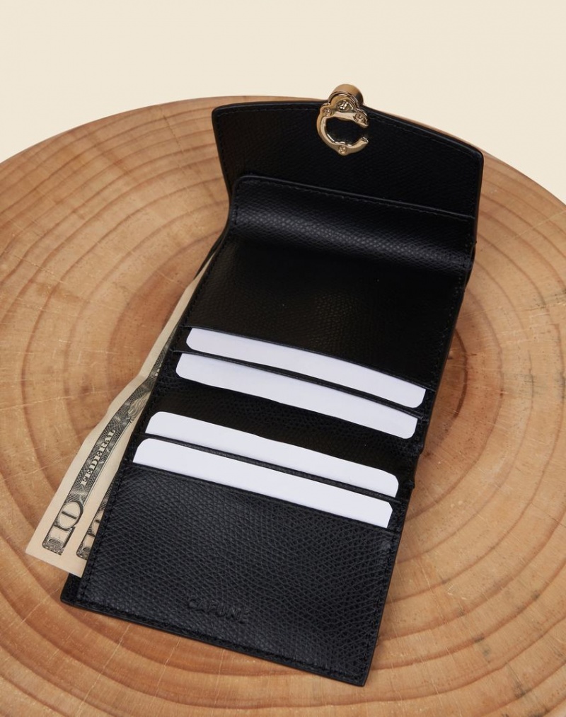 Black Women's Cafuné Double-C Wallets | QBM9760PL