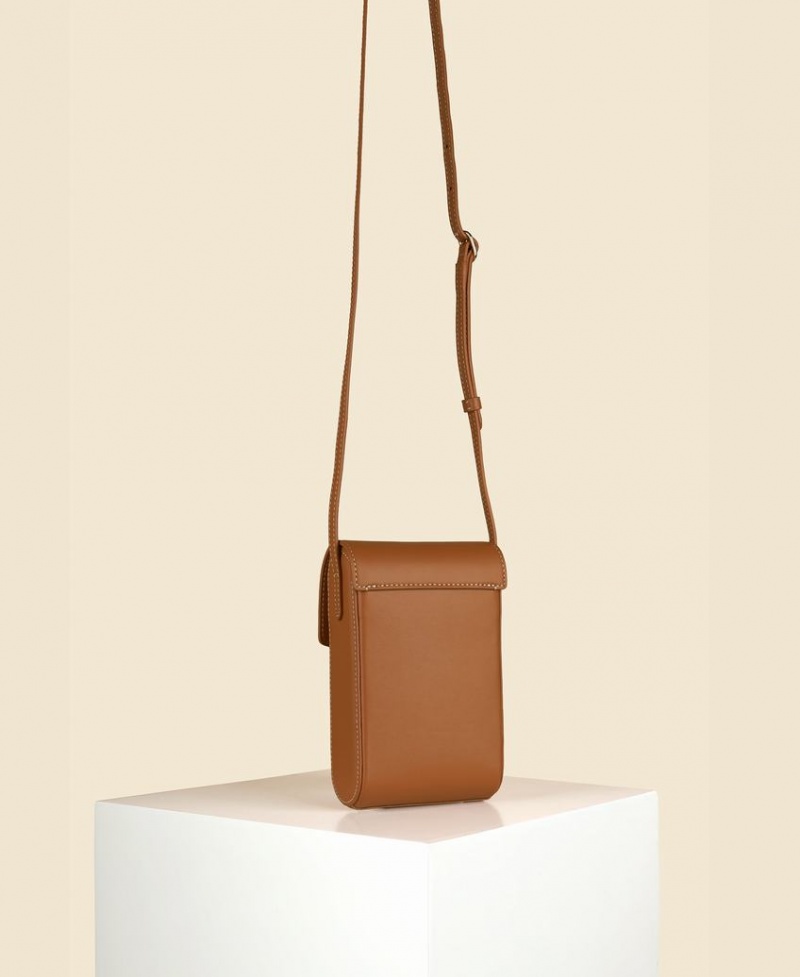 Brown Women's Cafuné Trunk Box Crossbody Bags | CSA5212SW