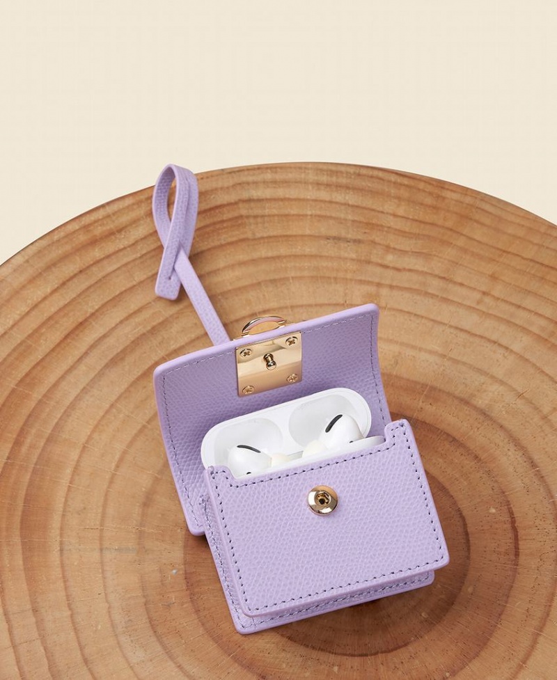 Purple Women's Cafuné Stance Pod AirPods Case Mini Bags | MGM6273QO