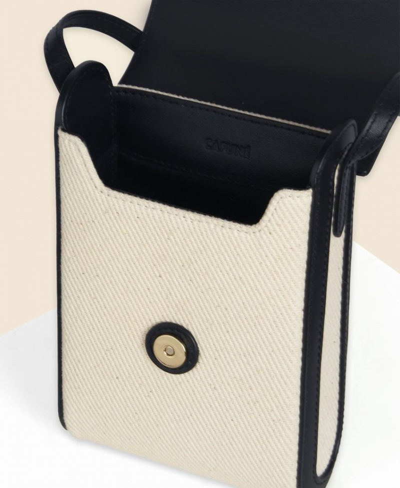 White Black Women's Cafuné Trunk Box Crossbody Bags | HRW6137FA