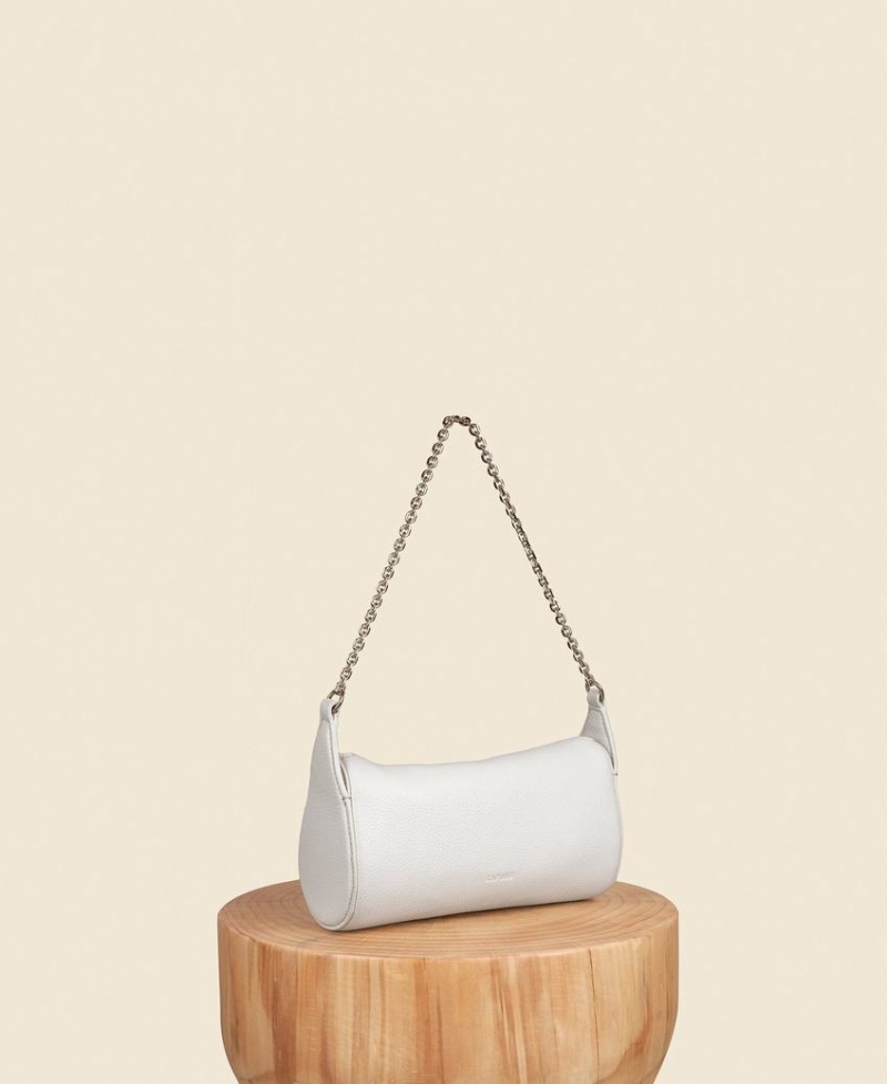 White Women's Cafuné Mini Drop Duffel Shoulder Bags | QBR2118RO