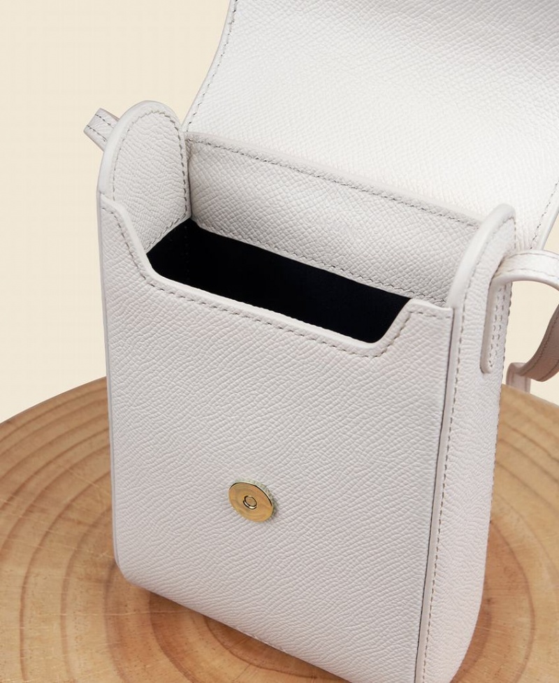 White Women's Cafuné Trunk Box Crossbody Bags | YQO2572GY